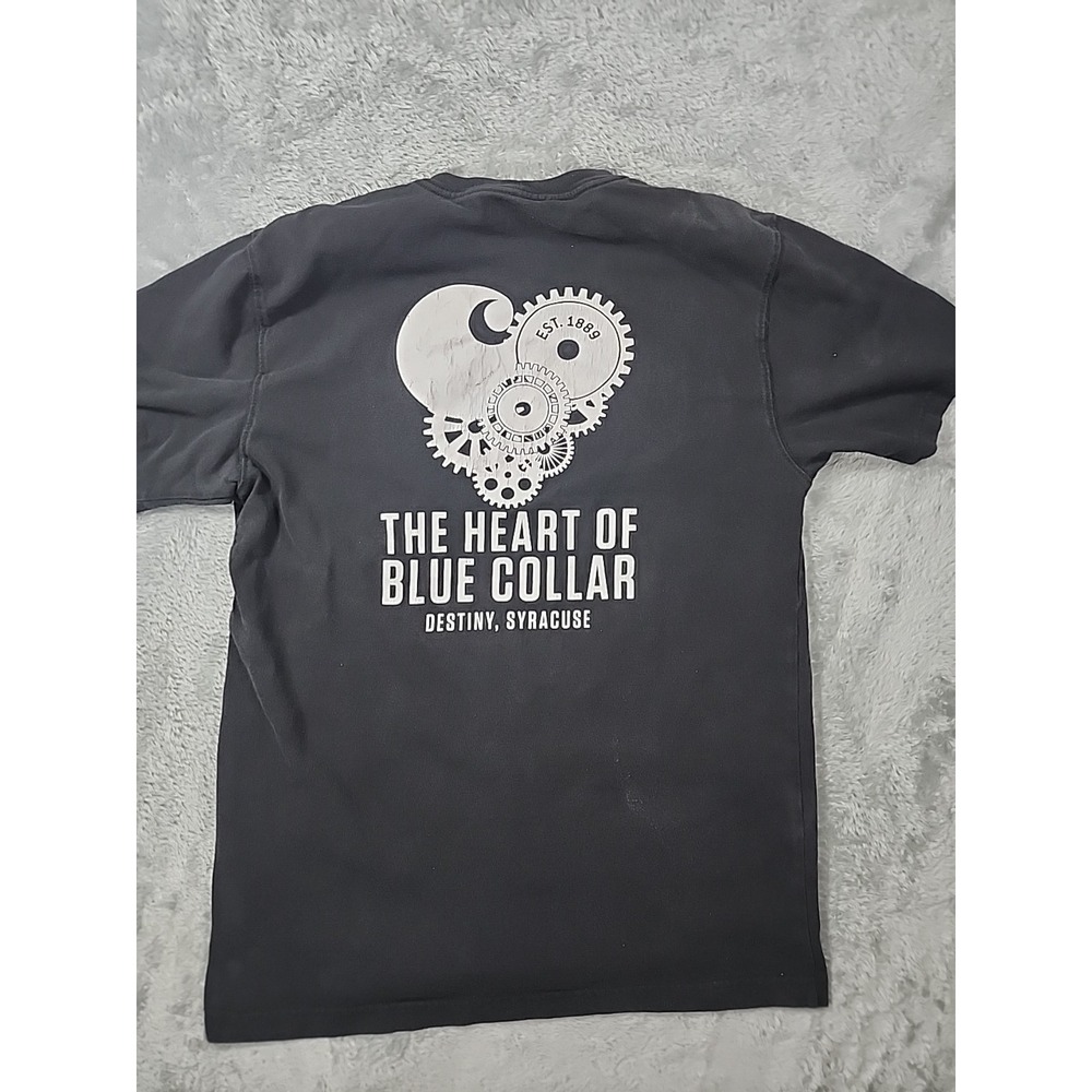 Carhartt Shirt Large Black Syracuse New York Work Wear The‎ Heart Of Blue Collar